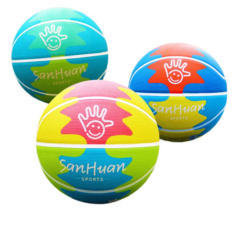 THREEHUAN Kids Durable Rubber Training Basketball