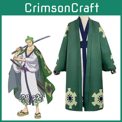 Ropa de Kimono Roronoa Zoro de One Piece Traje Completo Perfecto Para Comic Con Halloween Y Reuniones Familiares