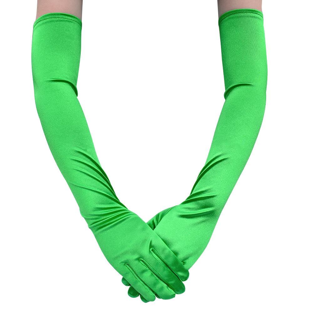 Long Satin Evening & Wedding Gloves for Performance, Prom, Dance, and Costume Accessories