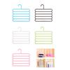 New Multi-functional Five-layer Pants Rack Clothes Hanger Candy-colored Plastic Hanger For Storage And Organization