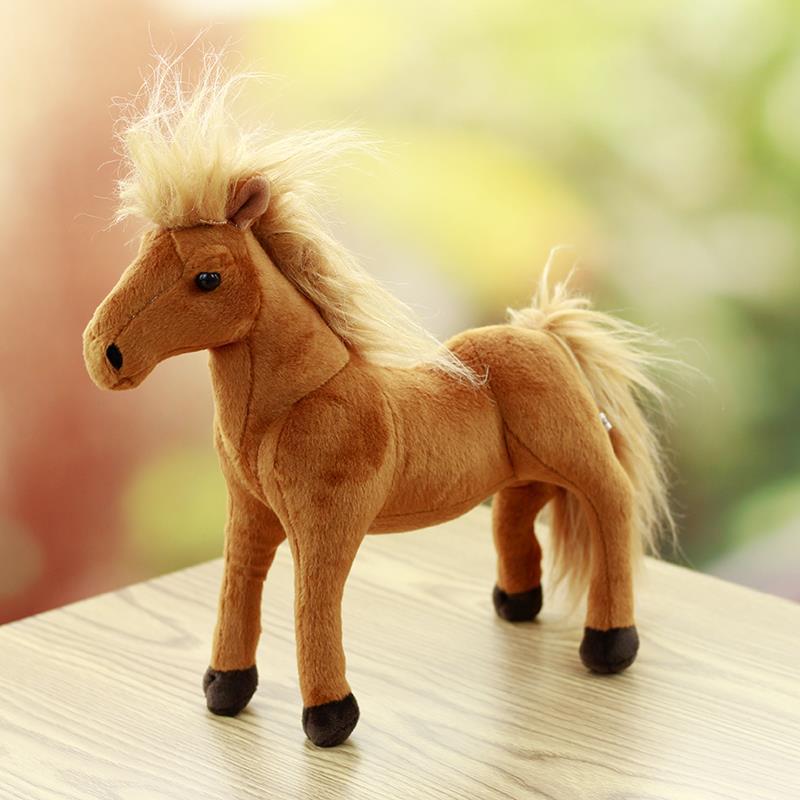 Simulated Horse Plush Toy Doll Pony Doll Doll Big White Horse Throw Pillow Children'S Cognitive Model Toy