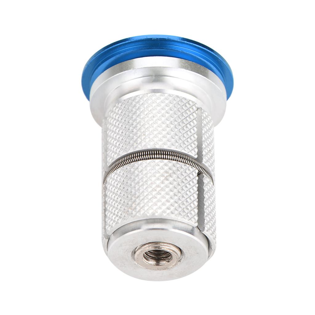 Aluminiumlegierung Vorbau Steuersatz Topkappe Fahrrad Gabel Expander Stopfen 11,25 Zoll (blau)