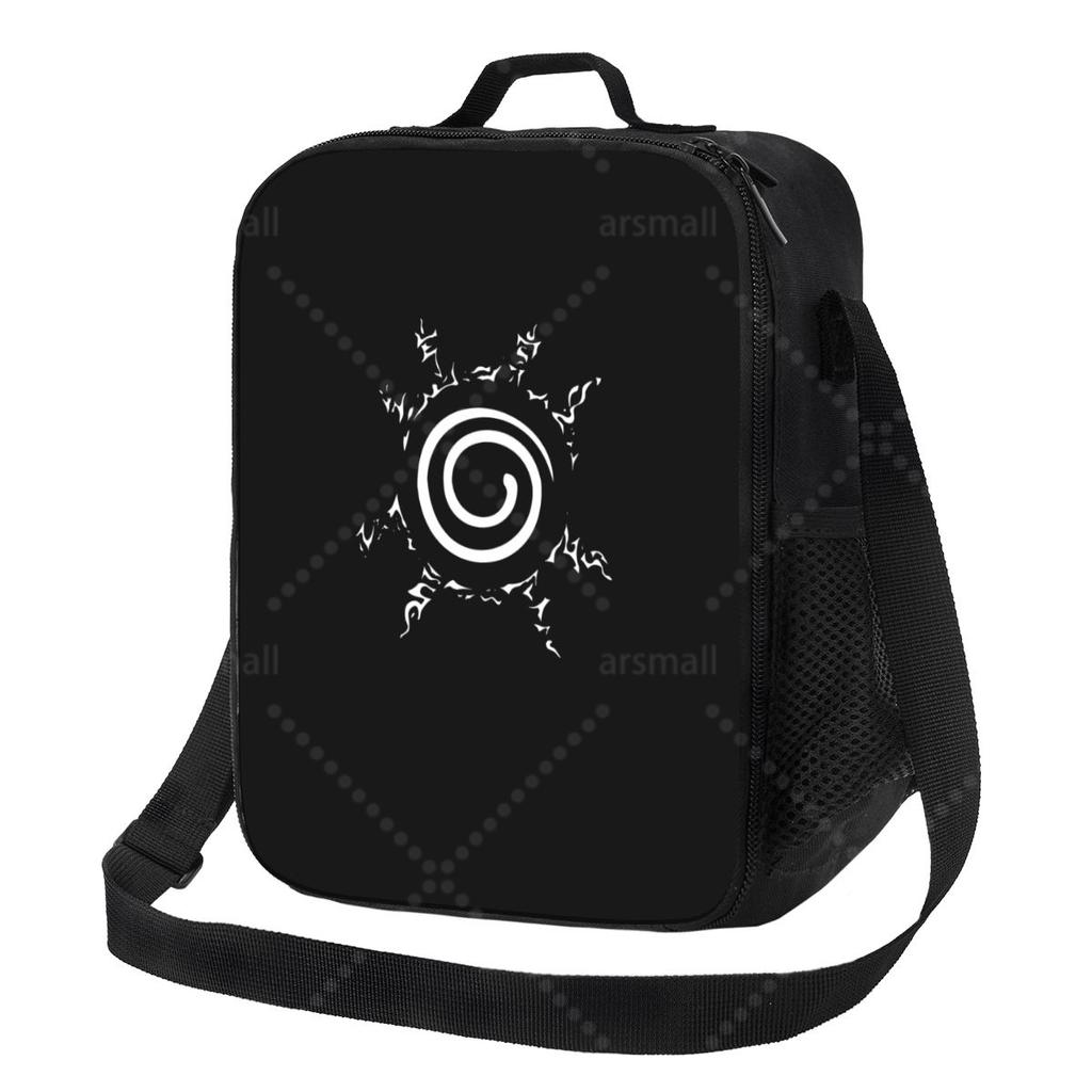 Akatsuki Japan Anime Lunch Bag with Adjustable Shoulder Strap Reusable Thermal Bento Tote for Work Picnic Beach
