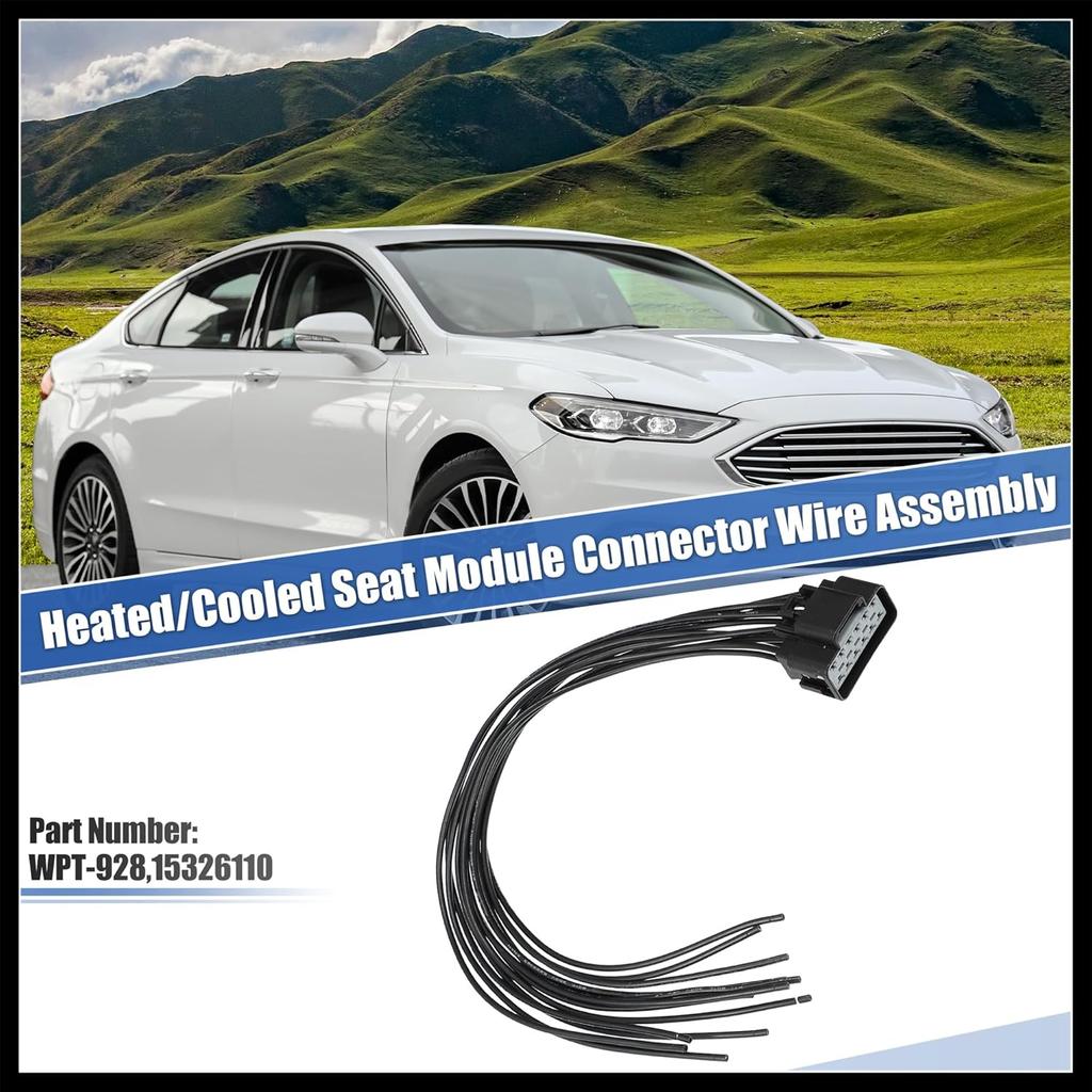 Heated Seat Wiring Connector Wire Harness Replacement WPT928 15326110 Heated/Cooled Seat Module Connector Wire Kit for Ford F-250 F-350 F-450 Super