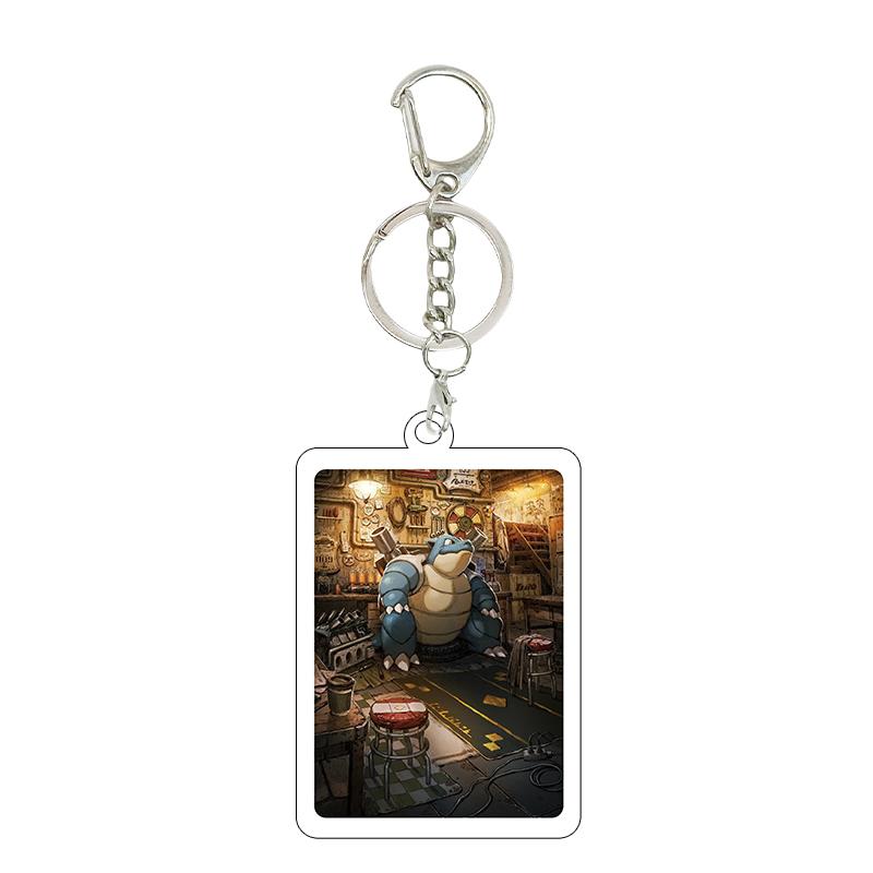 Ptcg Pocket 5cm Anime Fashion Squirtle Bulbasaur Psyduck Cartoon Diy Acrylic Action Keychain Backpack Pendant Accessories Charm