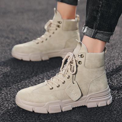 High-Top-Herrenstiefel Winter neue atmungsaktive Stiefeletten Herren Schnürstiefeletten Slipper Wüste Casual Werkzeugstiefel Herrenschuhe rrt67