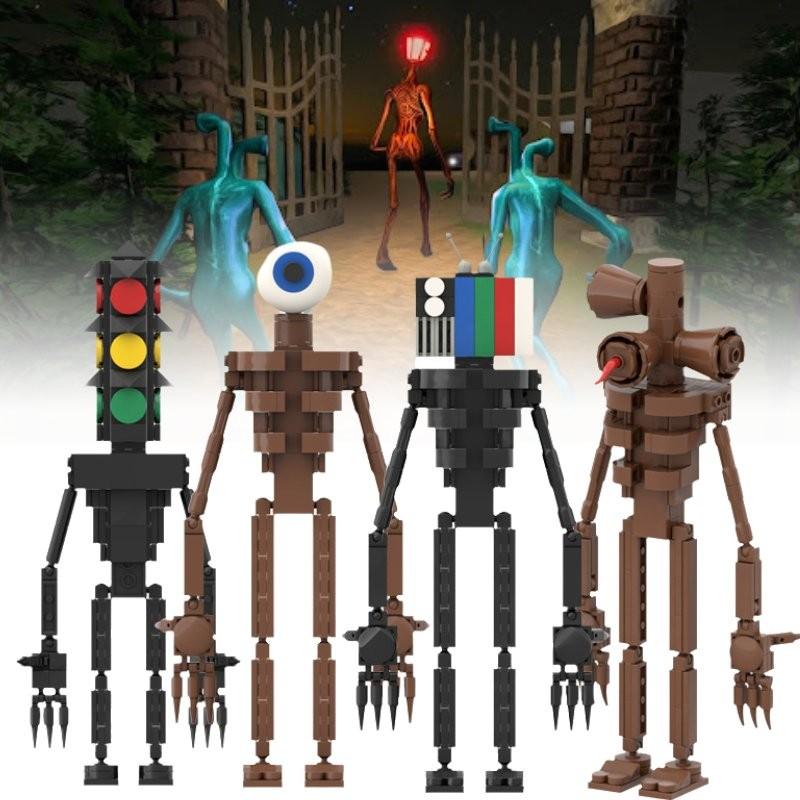 Siren Awakening Head Monster Assembling Building Blocks Toys Tabletop Decoration