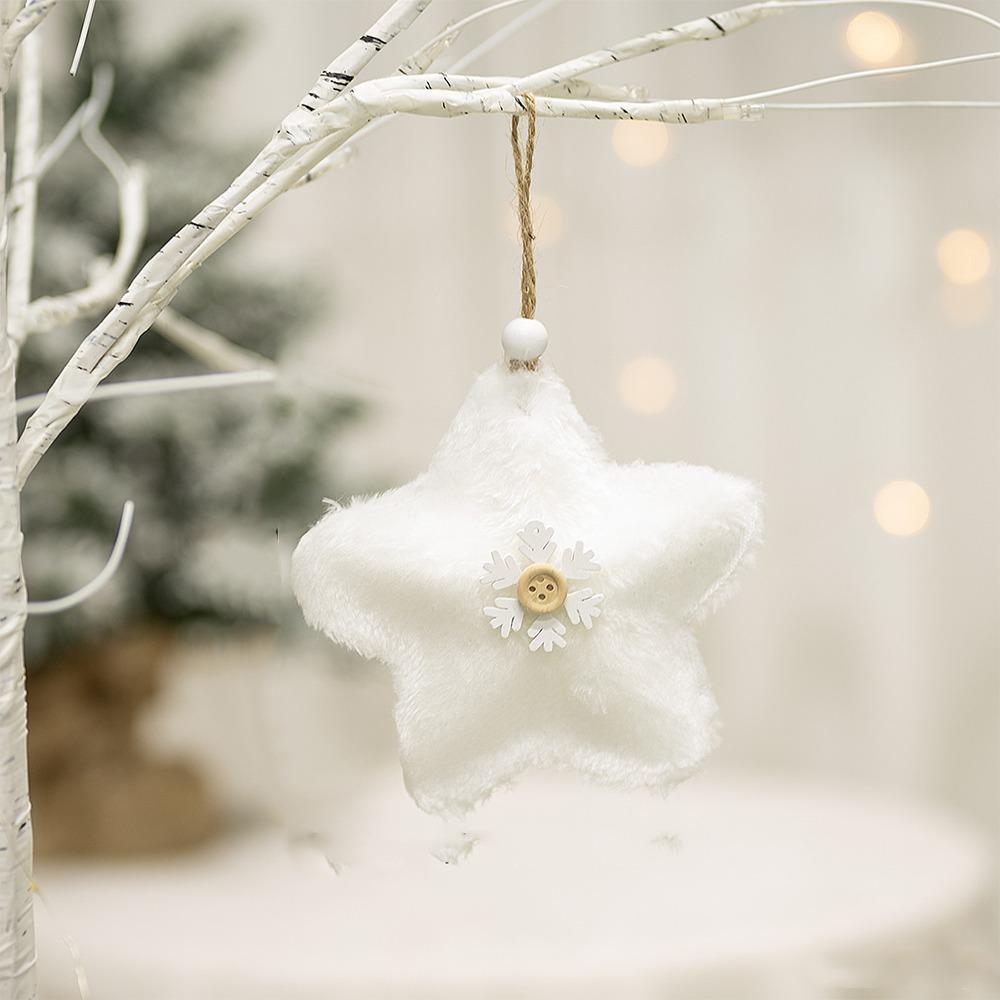 Cartoon Christmas Tree Pendant Plush Christmas Tree Heart Love Star Pendant Exquisite Christmas Socks