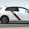 2 Stück Autoaufkleber Auto Tür Seitenstreifen Sport Racing Vinyl Aufkleber Auto Styling Dekorationsaufkleber Zubehör für Volkswagen VW