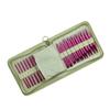 Detachable Circular Knitting Needle Set for Handcraft Work, Pink Aluminum 10cm Needle Ends with 18 Pair Format for Shawls Garments Use