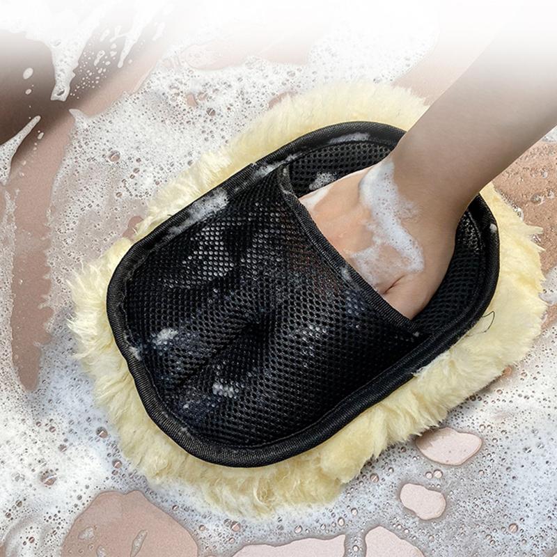 Car Premium Washing Gloves Waterproof Microfiber Chenille Gloves    Detailing Sponge Brush Auto Care Double-faced Glove