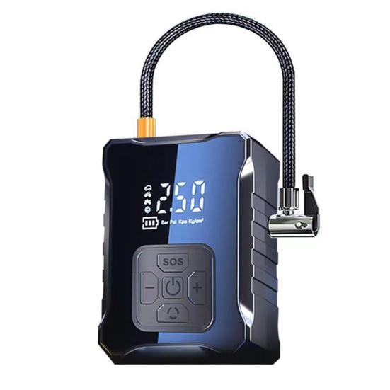 Tire Inflator Portable Air Compressor with Digital Display High Power Rechargeable Portable Electric Air Pump Tire Pressure Gauge