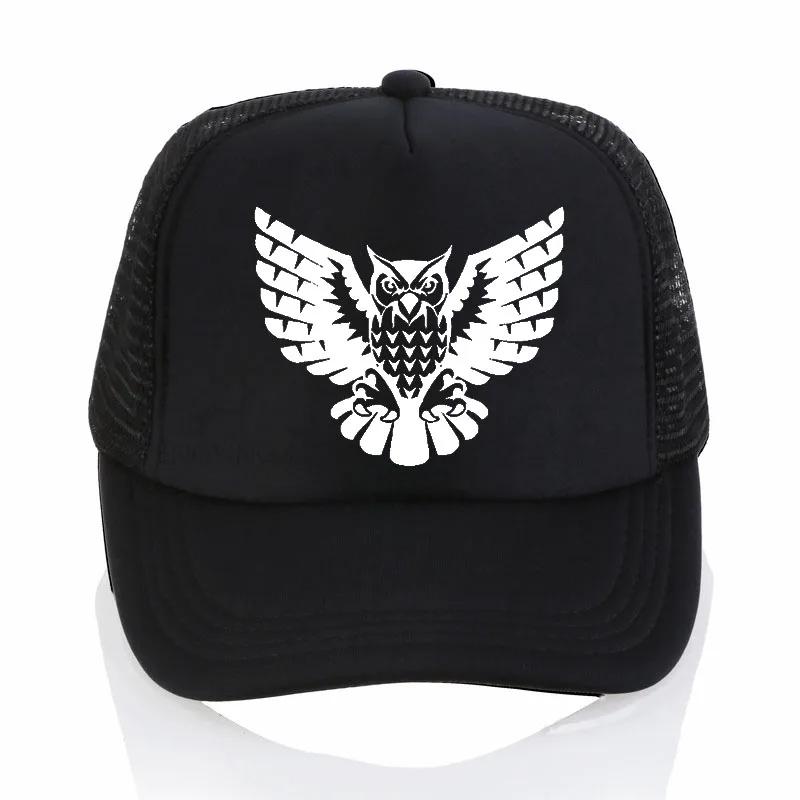 Fashion owl bird baseball cap summer mesh trucker cap Casual Adjustable sports hat
