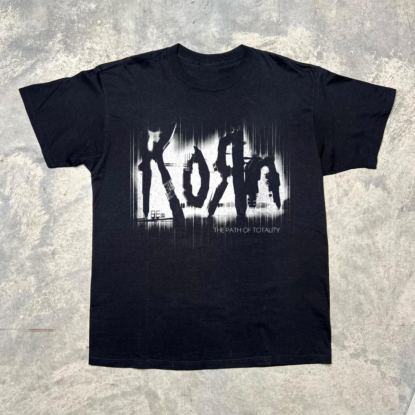 Korn The Path Of Totality Album, Heavy Cotton Black Unisex T-shirt, Size S-5XL XXXL