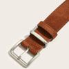 Luxury Design Suede Leather Wide Belt Trendy Business Waist Strap Retro Pin Buckle Waistband  Gifts