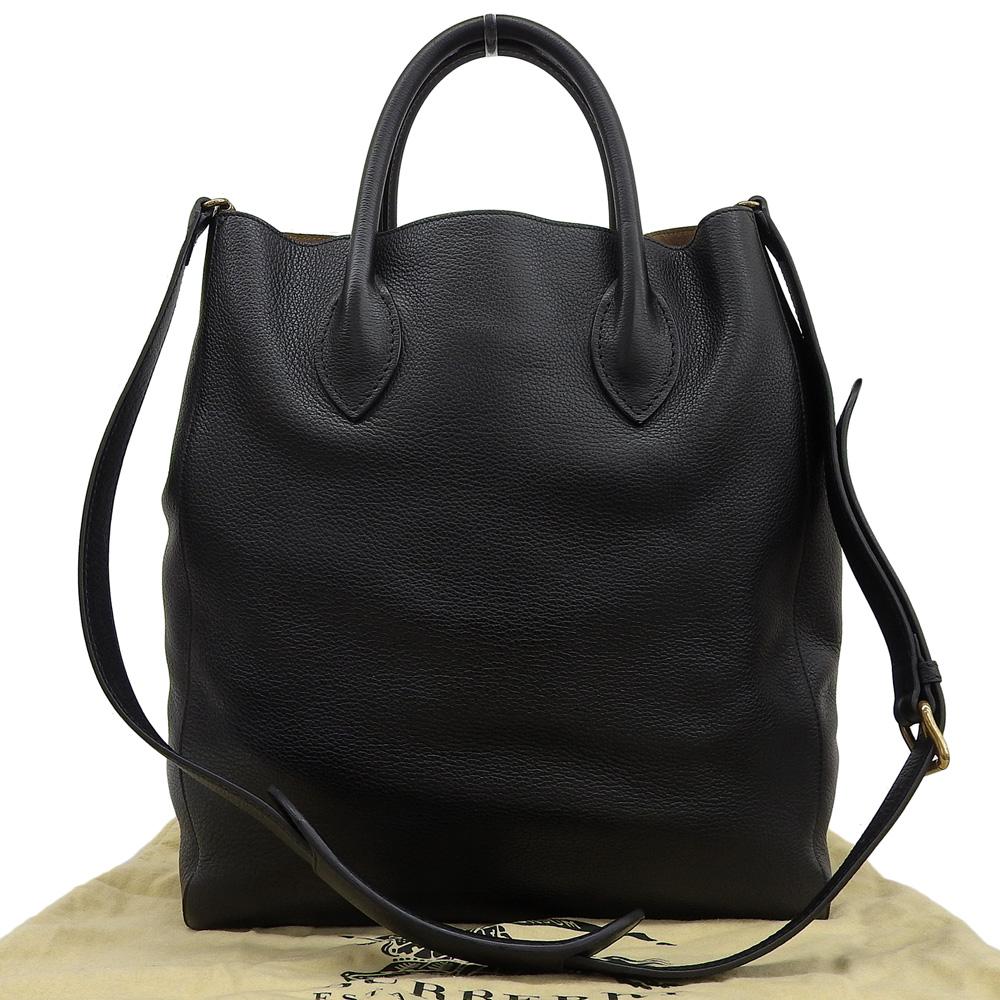 BURBERRY Prorsum Collection 2-way Tote Bag Shoulder Bag Women's Black Shoulder bag blackUsed
