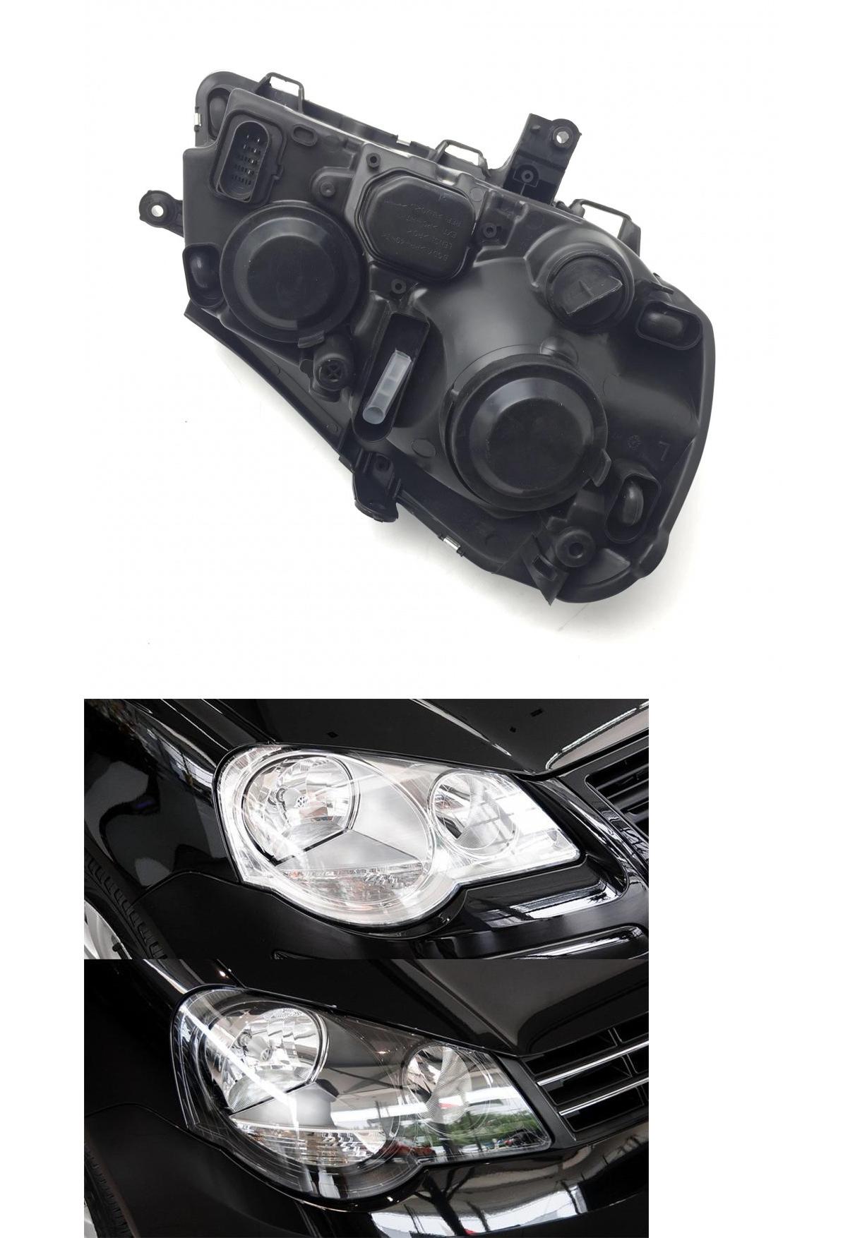 

Volkswagen POLO 06-10 Front Headlight Assembly Premium Black Base, Passenger Right Side