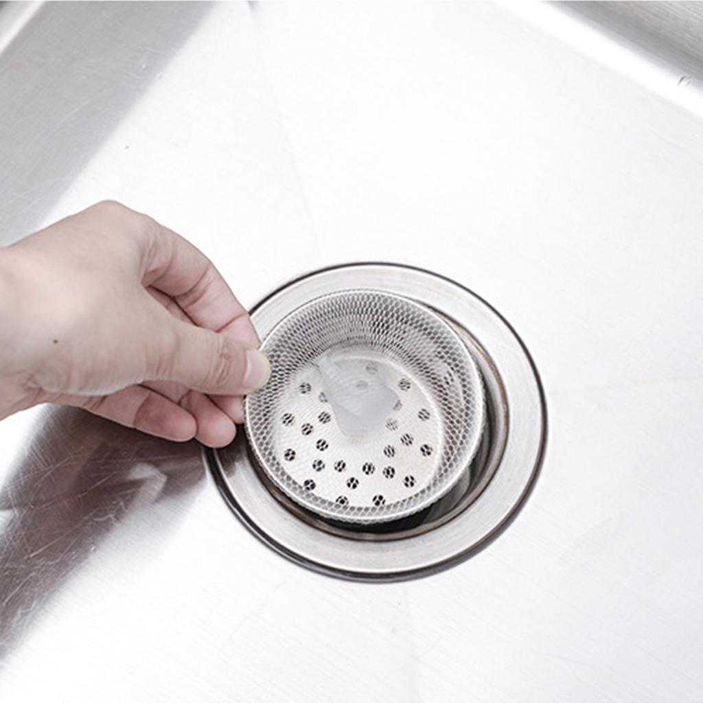 100 STÜCKE Spülen Sieb Netzbeutel PE Einweg Anti Verstopfung Elastisches Spülen Sieb Müllfilterbeutel