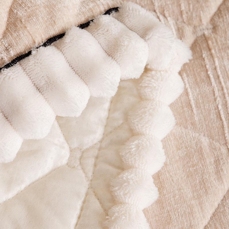 Nordic Plush Winter Sofa Cushion - Thickened, Non-Slip, Rectangular Bun Design.