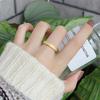 Japanese and Korean Titanium Steel Frosted Ring Women's Gold Ring Fashion Simple Small Jewelry