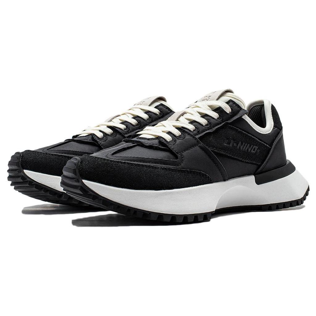 Li Ning 001 Vntg Lightweight Abrasion Resistant Low top Running Shoes Women's Black AZGT034-2