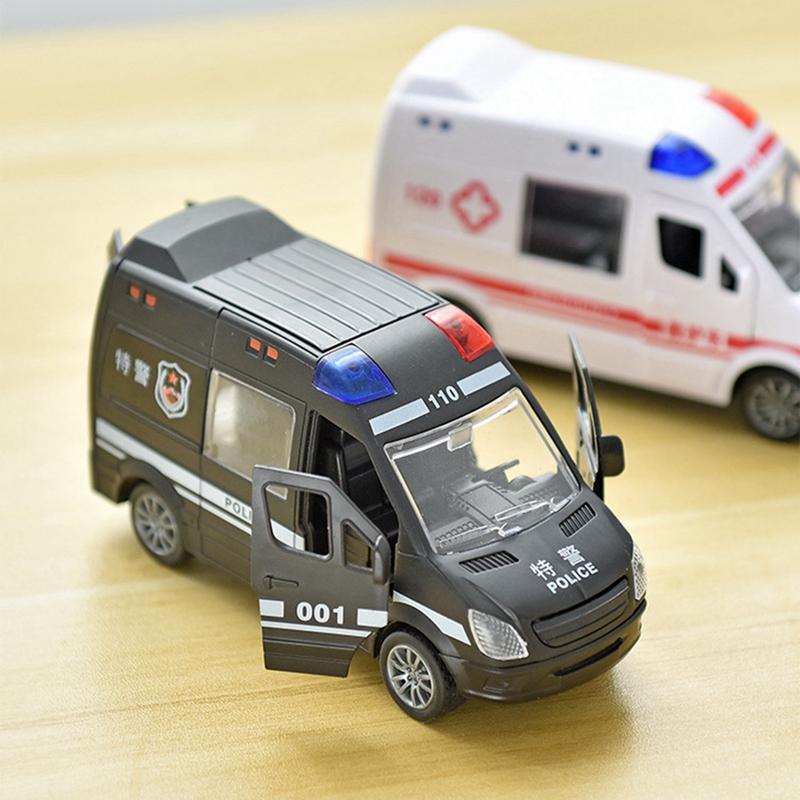 Kids Car Toys Inertia Engineering Vehicle Toy Push and Go Car Ambulance Model Gift Baby Toddler Infant Christmas Birthday Gifts