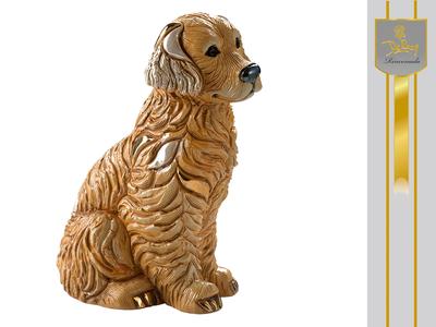 Hand-Painted Ceramic Golden Retriever Figurine Collector's