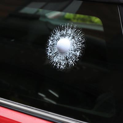 3D Tricky Broken Glass Sticker Car Stickers Decal Accessories Decorative Window Ball Hits
