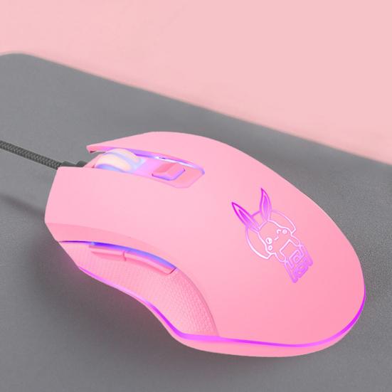 Wired Mouse Sensitive Plug Play for MacBook 3200DPI Desk Mouse Ergonomic Type-C Pro
