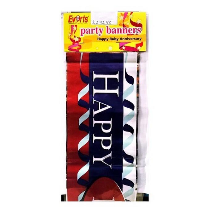 Banner del 40.º aniversario de Everts Spiral One Size blanco/azul