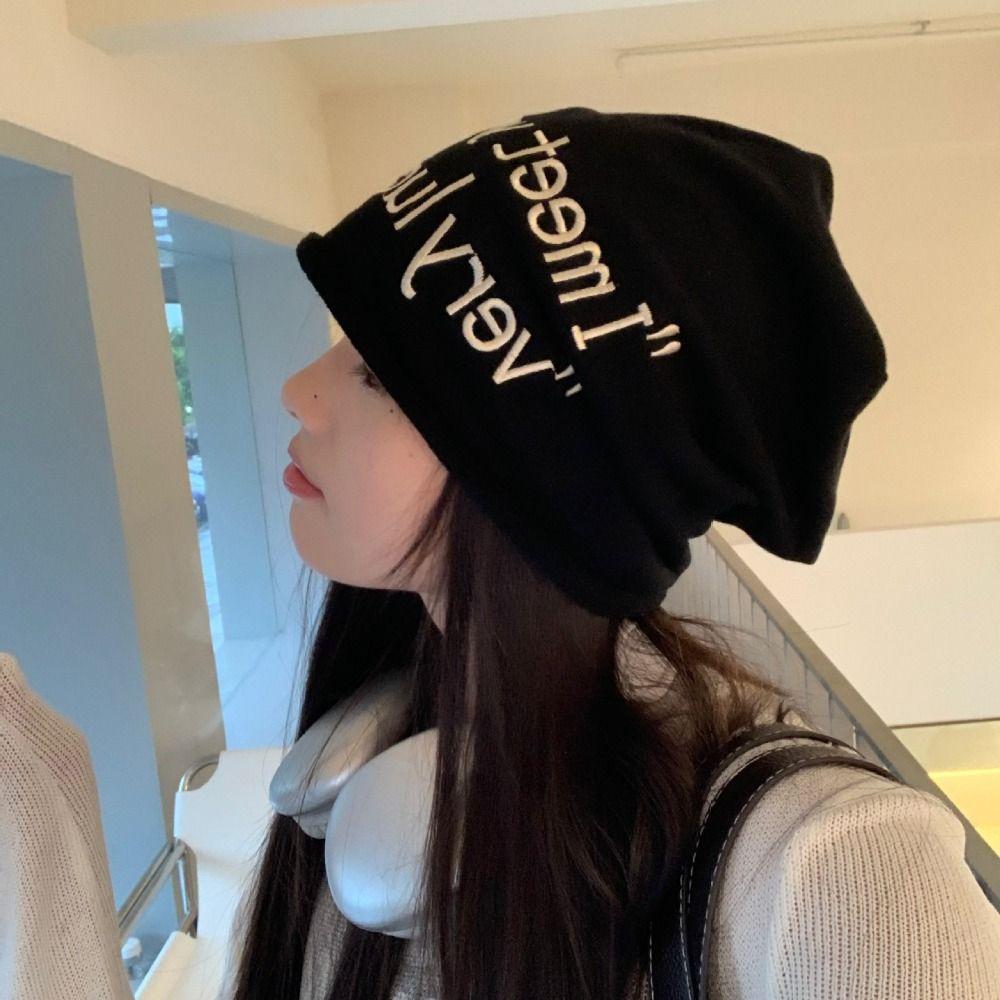 

Bonnet Casual Knitted Beanie Crochet Knitted Stacking Hat Harajuku Streetwear Wool Hat Streetwear сірий