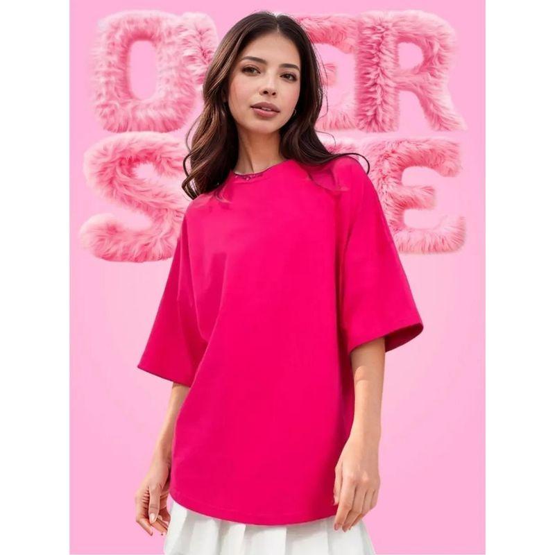 European and American New Casual Loose Solid round Neck T-shirt Top Solid Color Loose T-shirt Top