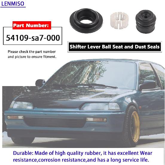 Shifter Lever Ball Seat And Dust Seals Compatible With Honda Civic 1988-2000 And Acura Integra 1990-2001 Replace 54110-SH3-003 54109-SA7-000