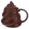 Mug - emoti - poop - céramique - 13cm avec couvercle - cylindrique