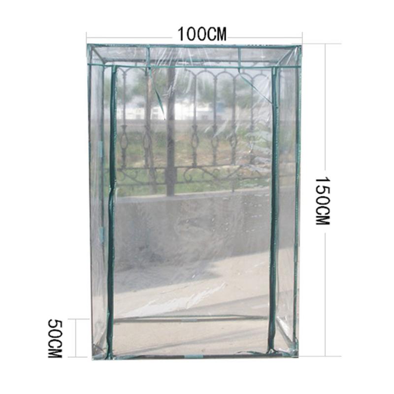 Portable Greenhouse Cover Anti-UV Waterproof PVC Plant Cover Tomato Plants Garden Tent Greenhouse (Without Iron Stand)