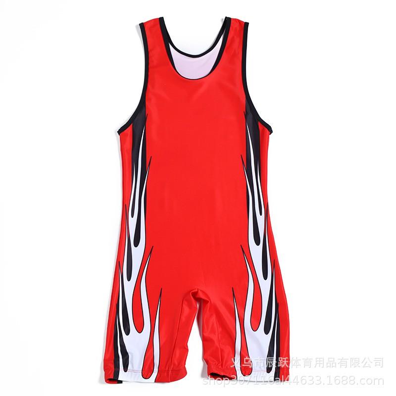 Kids Adult Freestyle Wrestling Uniforms Nylon Training Competition Gym Sportswear