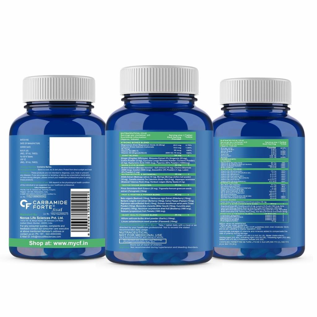 Carbamide Forte Multivitamin Tablet for Men Gym | Multi vitamin Tablet for Men | Multi Vitamin for Mens for Daily Immunity & Energy Support