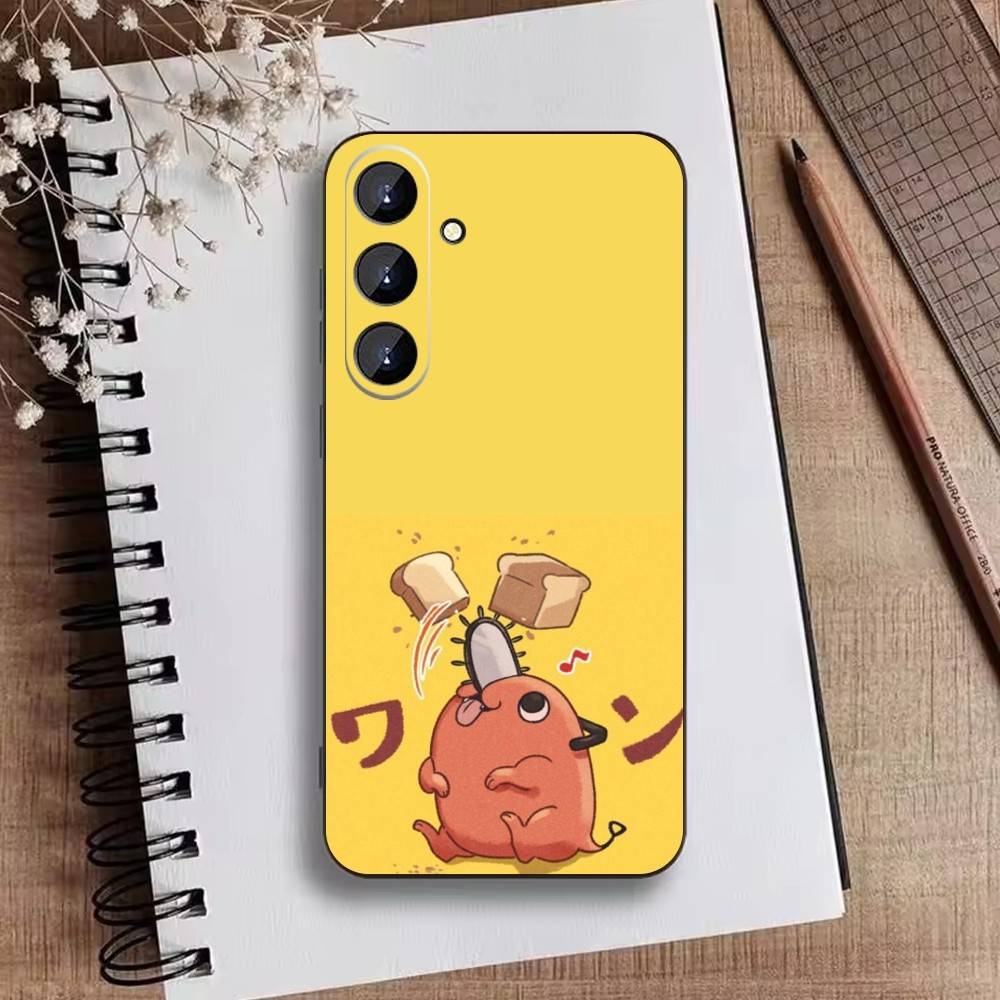 

P-Pochita Anime Phone Case For Samsung Galaxy A73,21,22,32,71,53,52,51,80,5G Soft Black Cover Samsung a12