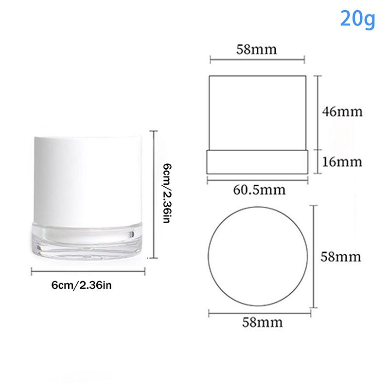 

1pcs 20g/30g/50g Empty Acrylic Cream Jar With White Liner Cream /Lotion Bottle Cosmeitic Container Refillable Bottles With Spoon