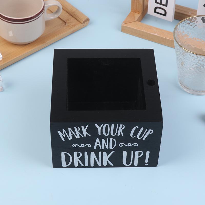

Disposable Cup Holder Slot Wooden Utensil Holder Drink Dispensers Organizer Holiday Housewarming Party Decor