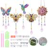 DIY Diamond Painting Keychain Handmade Mosaic Art Keychain Home Pendant Decorations Hang On Window Ceiling Balcony Bag
