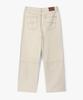 WEST GRAND BOULEVARD Cut-Off Vintage Loose Straight Fatigue Pants Washed Beige