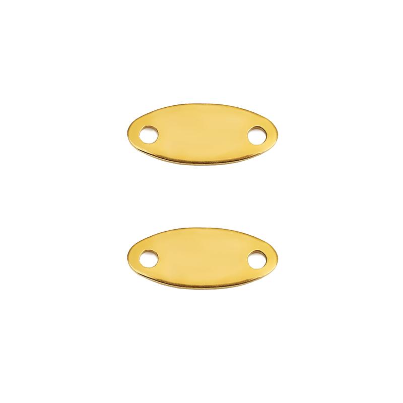 30pcs PVD Never Fade Stainless Steel Necklace Connectors Clasps Double Big Hole Bar Links Stick Bracelet Findings Jewelry Making