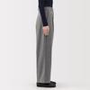 MUJI Stretch Brushed Tuck Wide Size S Women's Pants, Black, (BE1XQA5A)
