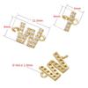 Micro-Inlaid Letter Bracelet Connector for DIY Necklace/Bracelet Accessories