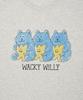 WACKY WILLY Bear Print Short Sleeve T-Shirt Light Gray