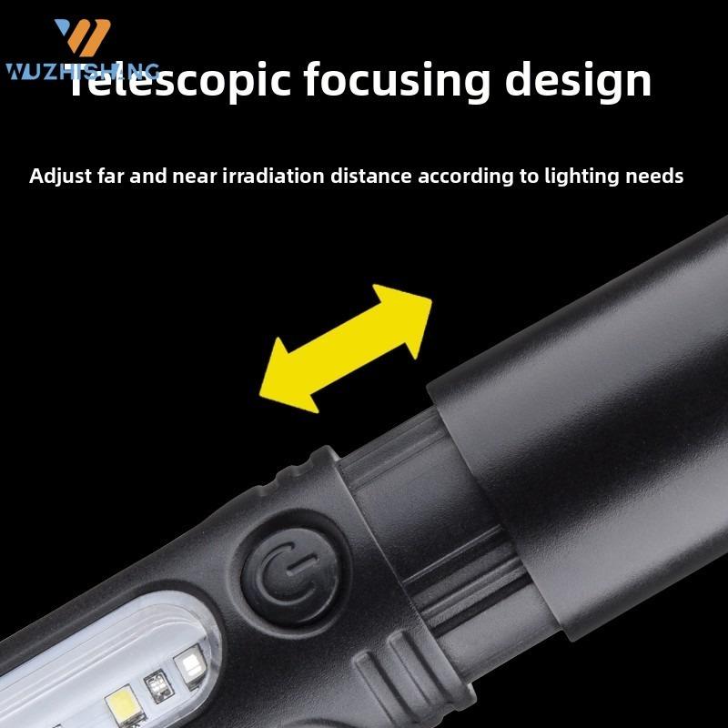 Rechargeable Zoom LED Flashlight Small Flash Light Torch Lantern 3 Lighting Modes Portable Camping Light Mini Led Flashlight