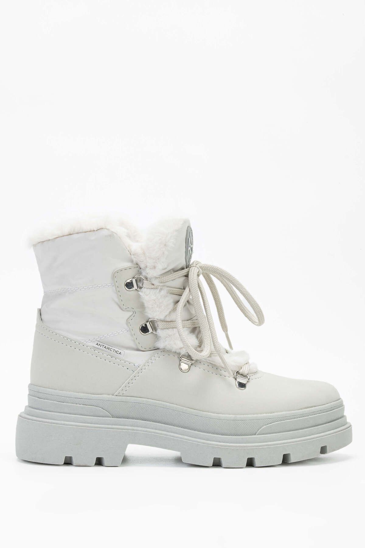 

Женские современные стильные модные ботинки, ботинки из искусственной кожи и меха, белые зимние сапоги