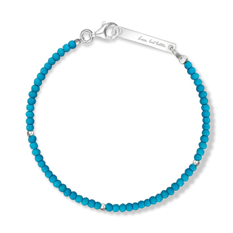 LUNNE Silver 925 Point Ball Turquoise Bracelet #LSB20