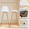 2-Piece Set Bar Stools with Transparent Backrest, Gold Frame, High Chair – for Café, Living Room and Bar Area